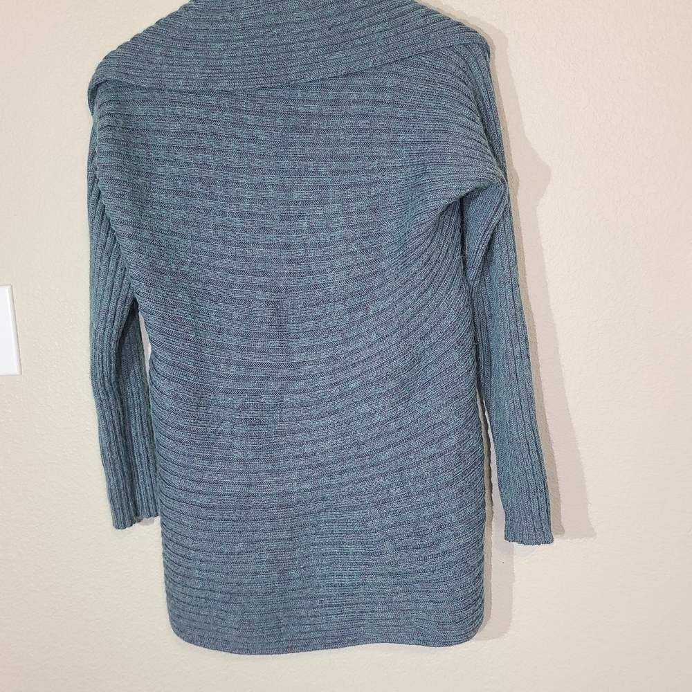 Women's Ribbed Open Front Sweater - Picture 2 of 5